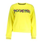 Levendig Geel Sweatshirt met Unieke Applicatie Desigual , Yellow , Dam...