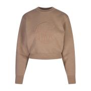 Bruine Sweater met Geborduurd Logo Chloé , Brown , Dames