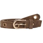 Taupe Leren Riem Avery Notre-v , Beige , Dames