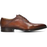 Stijlvolle Cognac Leren Schoenen Giorgio , Brown , Heren