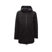 Lange jas met capuchon en winddichte manchetten Peuterey , Black , Her...