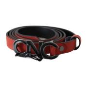 Elegante bloedrode leren riem Costume National , Red , Dames