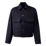 Wollen Shirt Jas Blauw Royale Hogan , Blue , Heren