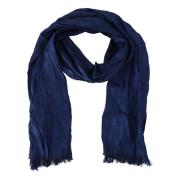 Elegante Zijden Fringe Sjaal in Blauw Costume National , Blue , Dames