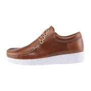 Pull Up Leren Schoenen Tabak Nature Footwear , Brown , Dames