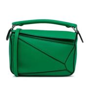 Pre-owned Leather handbags Loewe Pre-owned , Green , Dames