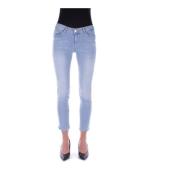 Blauwe Jeans met Rits- en Knoopsluiting Liu Jo , Blue , Dames