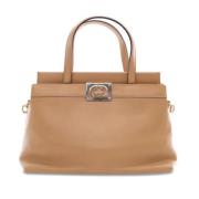 Pre-owned Leather gucci-bags Gucci Vintage , Beige , Dames