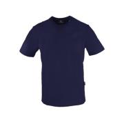 Blauw Katoen Scratch Logo Tee Plein Sport , Blue , Heren