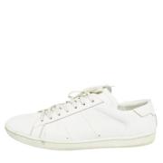 Pre-owned Leather sneakers Yves Saint Laurent Vintage , White , Heren