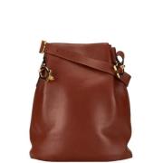 Pre-owned Leather shoulder-bags Salvatore Ferragamo Pre-owned , Brown ...