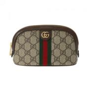 Pre-owned Plastic pouches Gucci Vintage , Beige , Dames