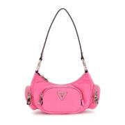 Eco Gemma Schoudertas Guess , Pink , Dames