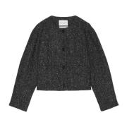 Bouclé jas relaxed Marc O'Polo , Black , Dames