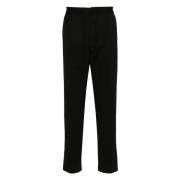 Zwarte Gebreide Tapered Plooi Broek Calvin Klein , Black , Heren