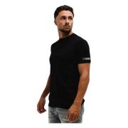 Iconisch Zwart Ronde Hals T-Shirt Heren Dsquared2 , Black , Heren