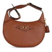 Eco-leer Schoudertas Malva met Logoplaat Guess , Brown , Dames