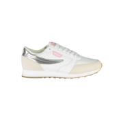 Elegante Sportschoenen met Zilveren Accenten Fila , White , Dames