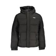 Sporty Hooded Jacket Fila , Black , Dames