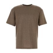 Zijde Blend Geborduurd T-shirt Giorgio Armani , Multicolor , Heren