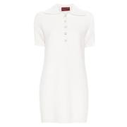 Witte Bouclé Polo Jurk Gucci , White , Dames