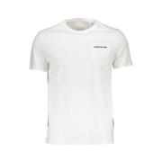 Geborduurd Wit T-shirt Guess , White , Heren