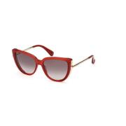 Rode Gradient Zonnebril Liz1 Mm0095 Max Mara , Red , Unisex