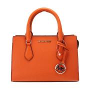 Sheila Small Poppy Vegan Crossbody Satchel Michael Kors , Orange , Dam...