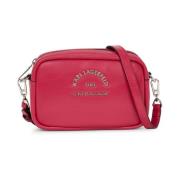 Roze Cameratas met Zilveren Logo Karl Lagerfeld , Red , Dames