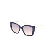 Blauwe Gradient Zonnebril Mo0065-90F Max & Co , Blue , Dames