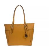 Charlotte Cider Lederen Tote Tas Michael Kors , Yellow , Dames