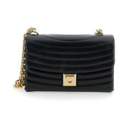 Zwarte MAT Flap Tassen Salvatore Ferragamo , Black , Dames