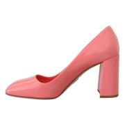 Elegant Pink Square Toe Pumps Prada , Pink , Dames