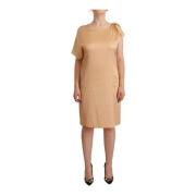 Elegante Beige Jurk Moschino , Beige , Dames