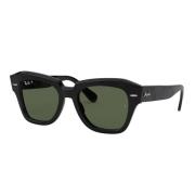 Vierkante Gepolariseerde Zonnebril State Street Rb2186 Ray-Ban , Black...