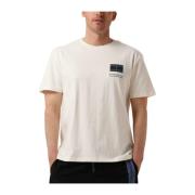 Heren Polo & T-shirt Essential Flag Tee Tommy Jeans , Beige , Heren