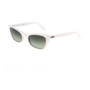 Vintage Cat-Eye Zonnebril Lady Burbank Ray-Ban , White , Unisex