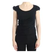 Elegante zwarte top met lange mouwen Roberto Cavalli , Black , Dames