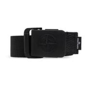 Riem met logo Stone Island , Black , Heren