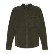 Ribfluwelen overhemd Stone Island , Green , Heren