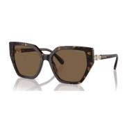 Mode Zonnebril Donker Havana/Bruin Swarovski , Brown , Dames