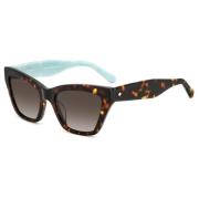 Havana Brown Shaded Zonnebril Kate Spade , Brown , Dames