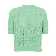 Groene Gebreide Top Balmain , Green , Dames