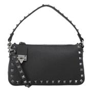 Leather handbags Valentino , Black , Dames