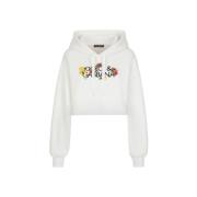 Bloemenprint Crop Hoodie Dolce & Gabbana , White , Dames