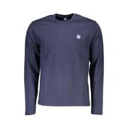 Blauw Katoenen Logo T-Shirt met Lange Mouwen North Sails , Blue , Here...