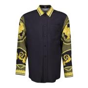 Barocco Print Shirt Herfst-Winter 2024 Versace , Black , Heren