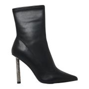 Zwarte Eco-Leren Stiletto Laars Steve Madden , Black , Dames