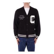 Zwarte Cardigan Sweater Logo Voorste Knoop Carhartt Wip , Black , Here...