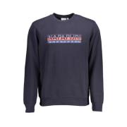 Blauw Katoenen Logosweatshirt Napapijri , Blue , Heren